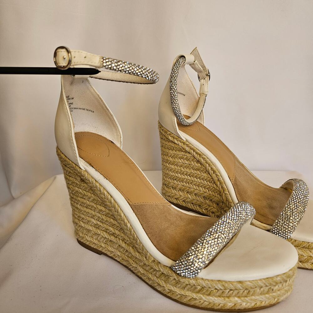 8.5 Sparkly Boho Woven Wedge Steve Madden Jenna B Style